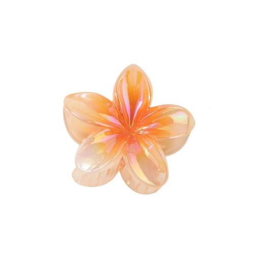 Hair Claw Clips Plastic Flower stoving varnish for woman Sold By PC