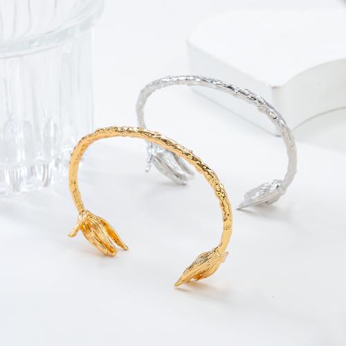 Zinc Alloy Cuff Bangle, forgyldt, mode smykker & for kvinde, flere farver til valg, Solgt af PC