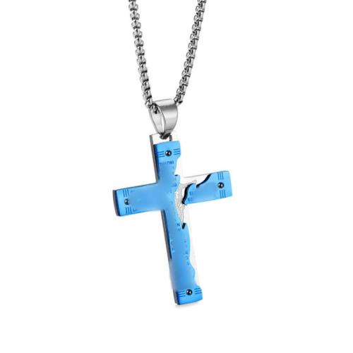 Nerezová ocel Cross Přívěsky, 304 Stainless Steel, Kříž, různé styly pro výběr, více barev na výběr, Prodáno By PC