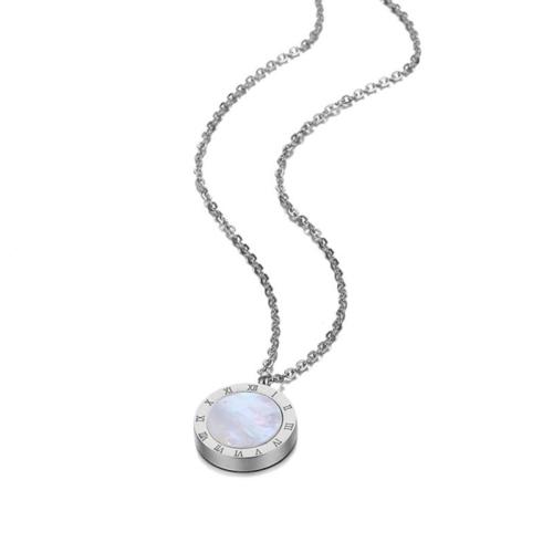 Titan stål halsband, med Shell, plated, Unisex, fler färger för val, Längd Ca 21-50 cm, Säljs av PC