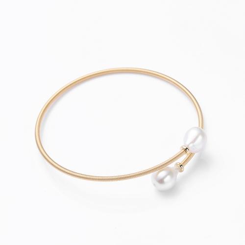 Bráisléid Prás, le Pearl Fionnuisce, jewelry faisin & do bhean, órga, Fad Thart 17 cm, Díolta De réir PC