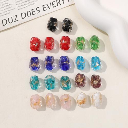 Goldfolie Lampwork Perlen, Modeschmuck & DIY, keine, 10x13mm, verkauft von PC