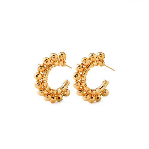 Brass Stud Earring fashion jewelry & for woman Sold By Pair