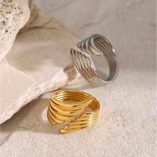 Stainless Steel Finger Ring 304 Stainless Steel Vacuum Ion Plating fashion jewelry & for woman Sold By PC