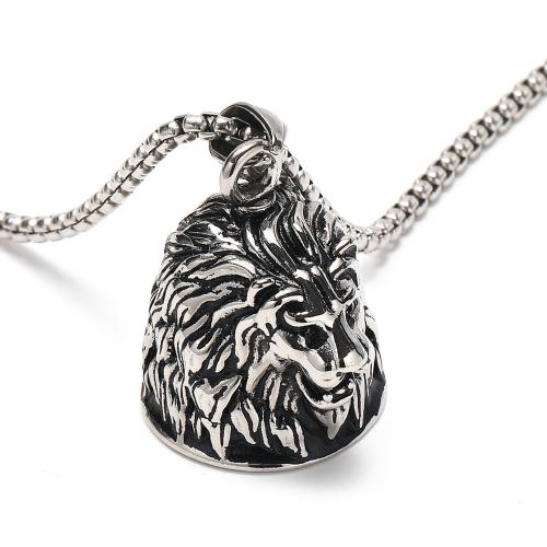 Collier de bijoux en acier inoxydable, Acier inoxydable 304, lion, le style de punk & styles différents pour le choix & pour homme, plus de couleurs à choisir, Vendu par PC