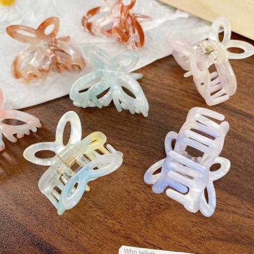 Haar Claw Clips, Acryl, Strik, mode sieraden, meer kleuren voor de keuze, 45x32mm, Verkocht door PC