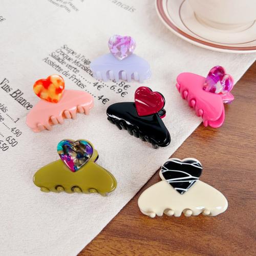 Haar Claw Clips, Acetaatblad, mode sieraden, meer kleuren voor de keuze, 55x35mm, Verkocht door PC