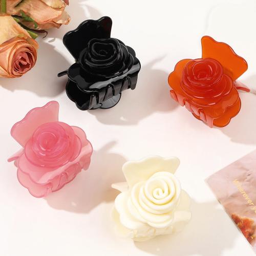 Hair Claw Clips Plastic Flower handmade for woman Sold By PC