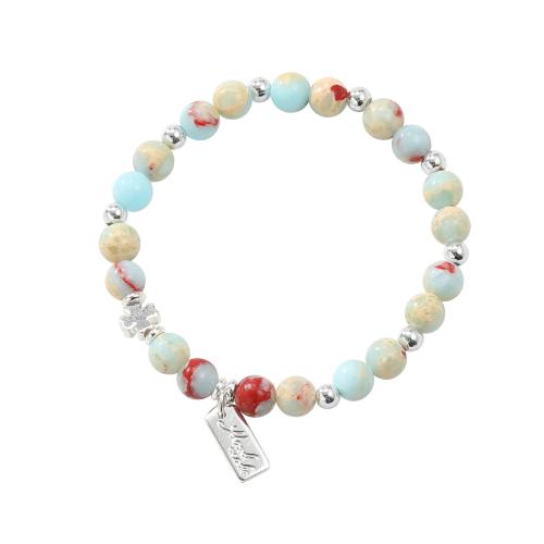 Resin armbanden, Hars, met Zinc Alloy, handgemaakt, mode sieraden & voor vrouw, multi-gekleurde, Lengte 16 cm, Verkocht door PC