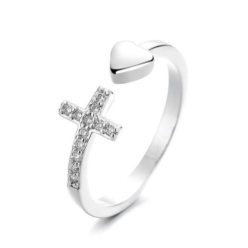 Cúbicos Circonia Micro Pave anillo de latón, metal, chapado, micro arcilla de zirconia cúbica & para mujer, más colores para la opción, Vendido por UD