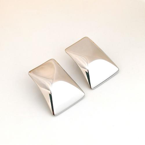 Stainless Steel Stud Earrings 304 Stainless Steel plated for woman Sold By Pair