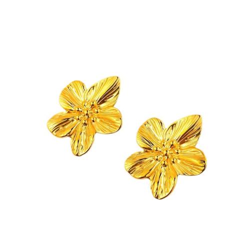 Stainless Steel Stud Earrings 304 Stainless Steel plated for woman Sold By Pair