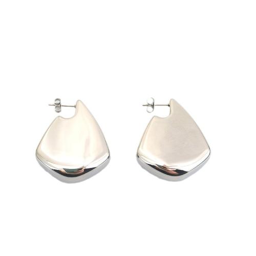 Stainless Steel Stud Earrings 304 Stainless Steel plated for woman Sold By Pair