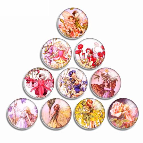 Glass Cabochons with Resin Flat Round DIY Sold By Lot