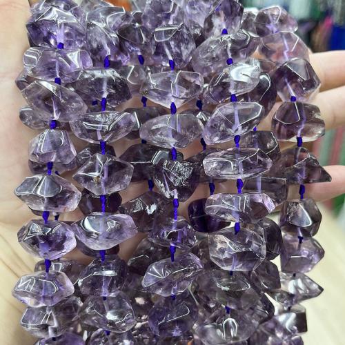 Natuurlijke Amethyst kralen, Amethist, Nuggets, mode sieraden & DIY, purper, Length about 12-22mm, Per verkocht Ca 38 cm Strand