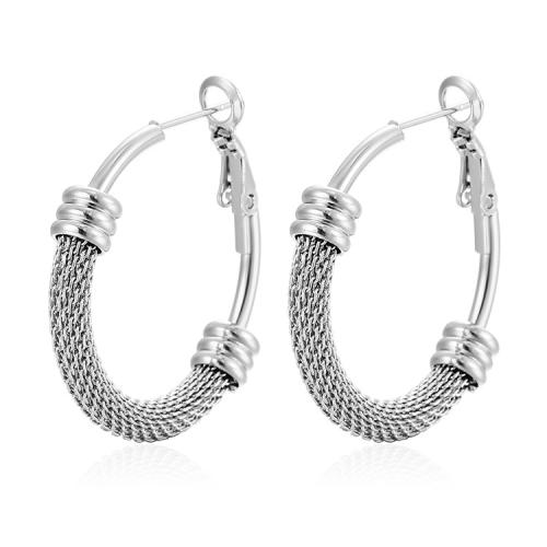 Mens Stainless Steel Hoop Earring, 304 rustfrit stål, Donut, mode smykker & forskellig størrelse for valg & for kvinde, flere farver til valg, Solgt af par