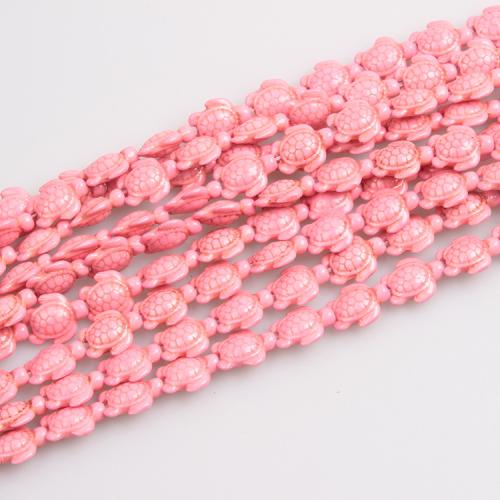 Grânulos de gemstone jóias, Turquesa sintética, Tartaruga, joias de moda & DIY, Mais cores pare escolha, 14x17mm, Aprox 22PCs/Strand, vendido por Strand