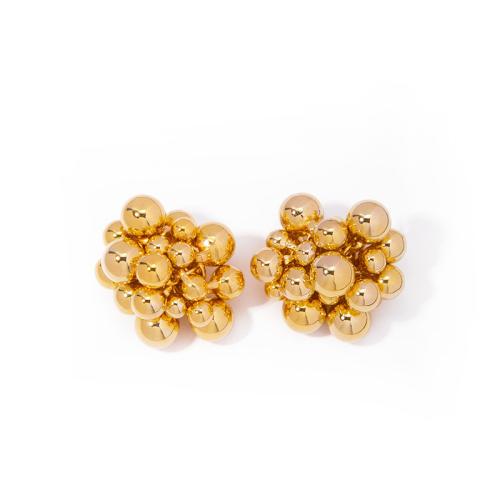 Brass Stud Earring fashion jewelry & for woman Sold By Pair