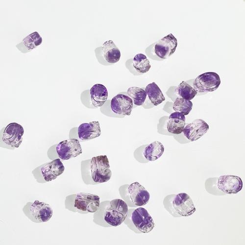 Natural Amethyst Beads DIY purple Sold By PC