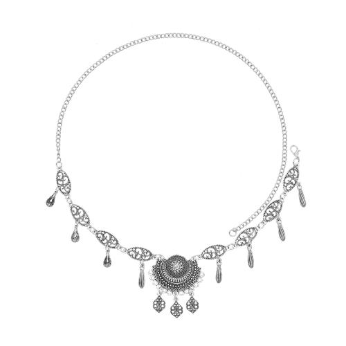 alliage de zinc frontalfrontal d'oiseau, bijoux de mode & pour femme, argent, Longueur 24.8 pouce, Vendu par PC