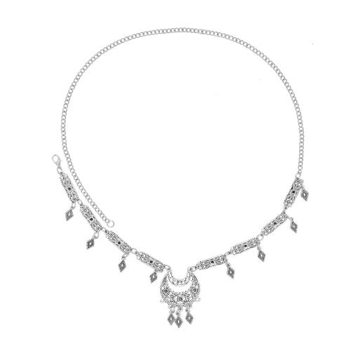 alliage de zinc frontalfrontal d'oiseau, bijoux de mode & pour femme, argent, Longueur 26 pouce, Vendu par PC