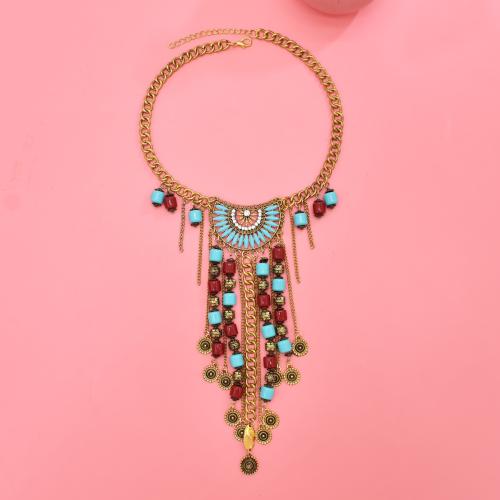 lega in zinco collana, with Seedbead, with 2.6 Inch extender chain, placcato, gioielli di moda & per la donna, nessuno, Lunghezza 18.5 pollice, Venduto da PC