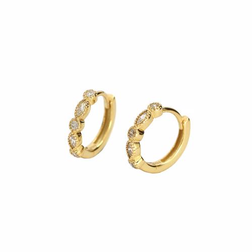 Brinco de prata zirconia micro pave sterling, 925 prata esterlina, micro pavimento em zircônia cúbica & para mulher, Mais cores pare escolha, vendido por par