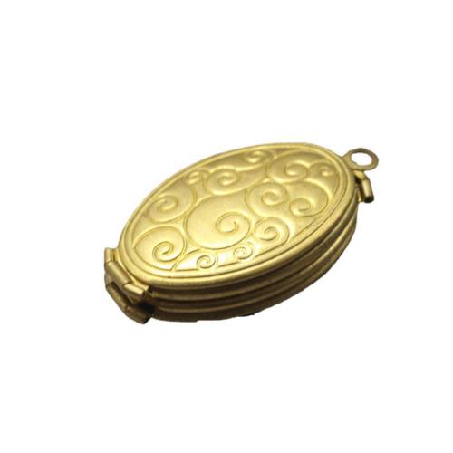 Brass Locket Medálok, Sárgaréz, galvanizált, különböző stílusokat a választás, az eredeti szín, 20x23mm, Által értékesített PC