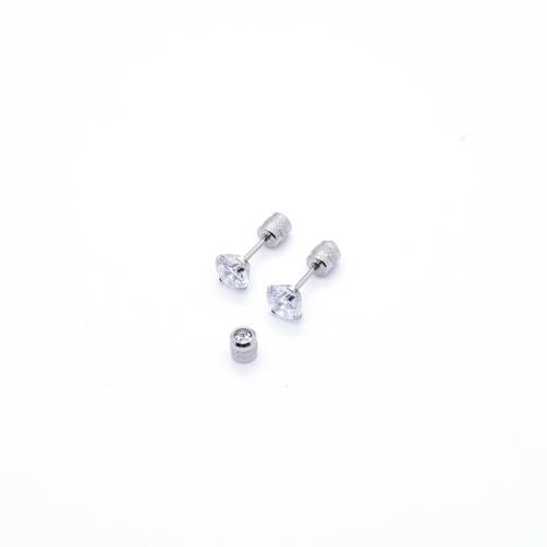 Rostfritt stål Ear Piercing Smycken, 304 rostfritt stål, plated, Unisex & olika storlek för val & micro bana cubic zirconia, ursprungliga färgen, Säljs av PC