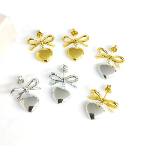 Stainless Steel Stud Earrings 304 Stainless Steel plated for woman Sold By Pair