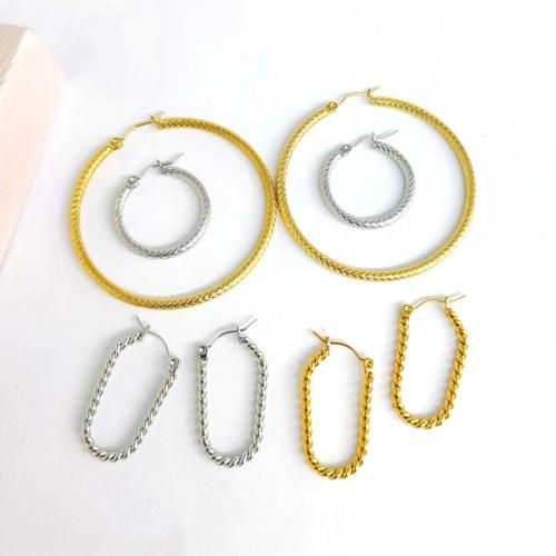 Stainless Steel Lever Terug Earring, 304 roestvrij staal, plated, verschillende stijlen voor de keuze & voor vrouw, meer kleuren voor de keuze, Verkocht door pair