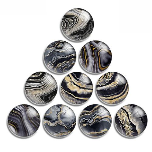 Glass Cabochons with Resin Flat Round DIY Sold By Lot