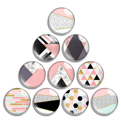 Glass Cabochons with Resin Flat Round mixed pattern & DIY Sold By Lot