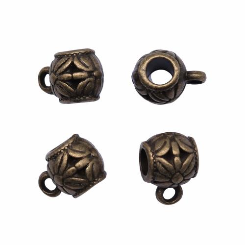 Zink legering Bail Beads, Zinc Alloy, forgyldt, Vintage & mode smykker & du kan DIY, flere farver til valg, 13x9x9mm, Solgt af PC