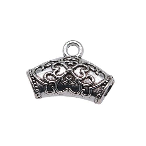 Zinklegering Bail Kralen, Zinc Alloy, antiek zilver plated, Vintage & mode sieraden & DIY, 13x19mm, Verkocht door PC