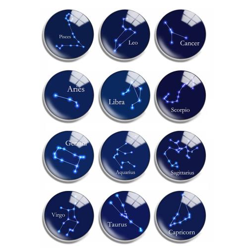 Glas Cabochons, met Hars, Rond plat, gemengde patroon & DIY & verschillende grootte voor keus, 12pC's/Lot, Verkocht door Lot