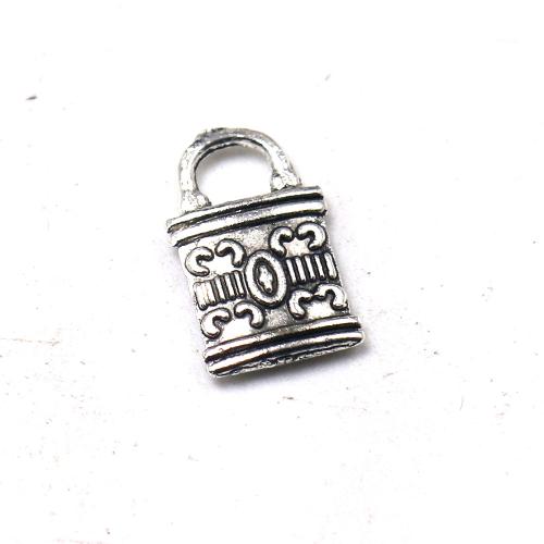 Zinklegierung Türschloss Anhänger, antik silberfarben plattiert, Vintage & Modeschmuck & DIY, frei von Nickel, Blei & Kadmium, 8x13mm, ca. 100PCs/Tasche, verkauft von Tasche