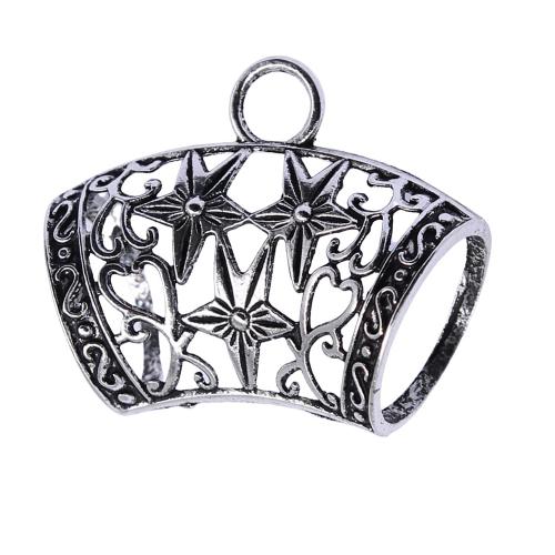 Zinklegering Bail Kralen, Zinc Alloy, antiek zilver plated, Vintage & mode sieraden & DIY & hol, 43x36x23mm, Verkocht door PC