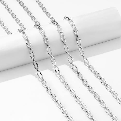 Rozsdamentes acélból készült ékszerek Chain, 304 rozsdamentes acél, DIY, több színt a választás, 6.50mm, Által értékesített m