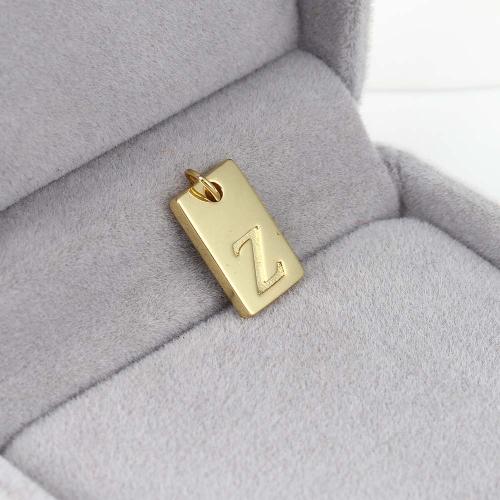 Brass Jewelry Pendants Rectangle gold color plated DIY nickel lead & cadmium free Sold By PC