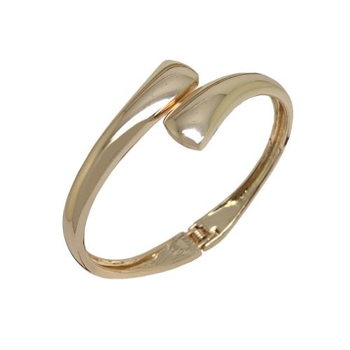 Zinc Alloy Bangle Smykker, forgyldt, for kvinde, flere farver til valg, Indvendig diameter:Ca. 57x50mm, Solgt af PC