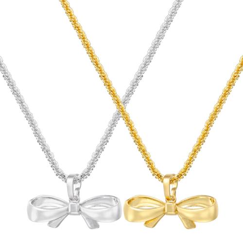 Collier en laiton, Noeud papillon, Placage, pour femme, plus de couleurs à choisir, Vendu par PC