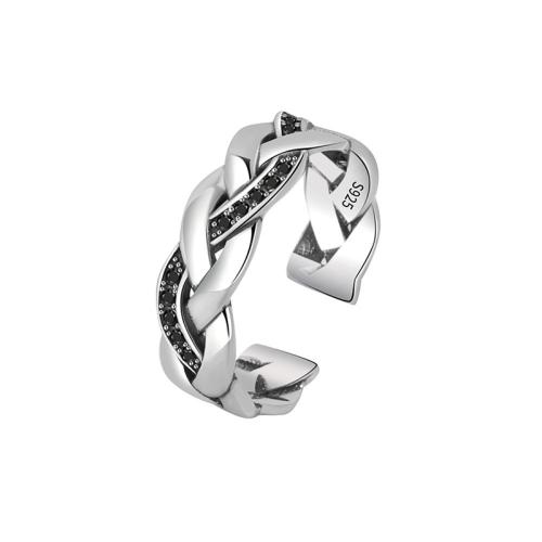 Kubinių Zirconia mikro nutiesti sterlingas sidabro žiedai, 925 Sterling Silver, mikro nutiesti kubinių Zirconia & moters, sidabras, Pardavė PC