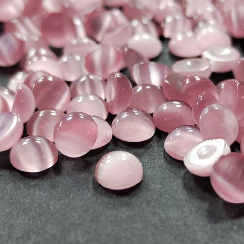 Glas Cabochons, Rund, DIY & olika storlek för val, rosa, Säljs av PC