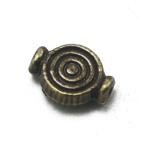 Sinc Alloy Maol Beads, Babhta Maol, dath cré-umha antique plátáilte, seanré & jewelry faisin & DIY, nicil, luaidhe & caidmiam saor in aisce, 7.50x9.50x2.60mm, Thart 100ríomhairí pearsanta/Mála, Díolta De réir Mála