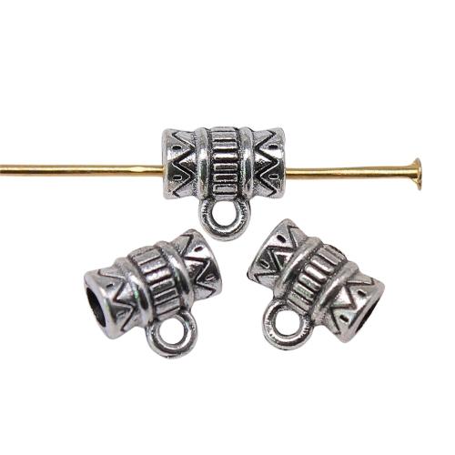 Zink legering Bail Beads, Zinc Alloy, antik sølv farve forgyldt, Vintage & mode smykker & du kan DIY, 8x8mm, Solgt af PC