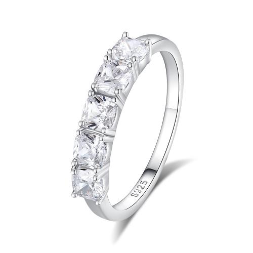 Zircon cubique Micro Pave Sterling Silver Rings, Argent sterling 925, bijoux de mode & normes différentes pour le choix & styles différents pour le choix & pavé de micro zircon & pour femme, Vendu par PC