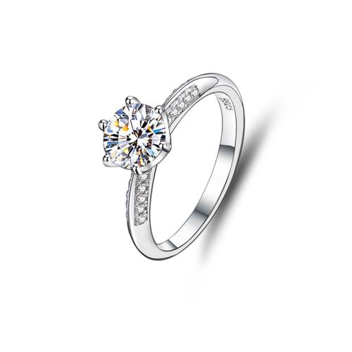 Cubic Zirconia Micro effenen Sterling Zilver Ringen, 925 sterling zilver, mode sieraden & micro pave zirconia & voor vrouw, Verkocht door PC