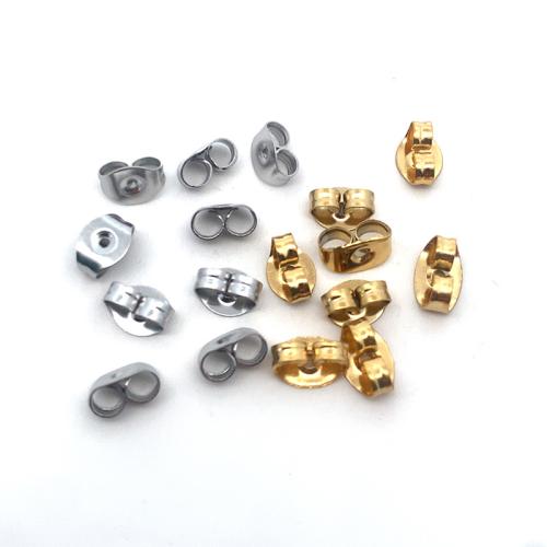 Rustfrit stål Ear Nut Component, 304 rustfrit stål, du kan DIY, flere farver til valg, 7x5mm, Solgt af PC