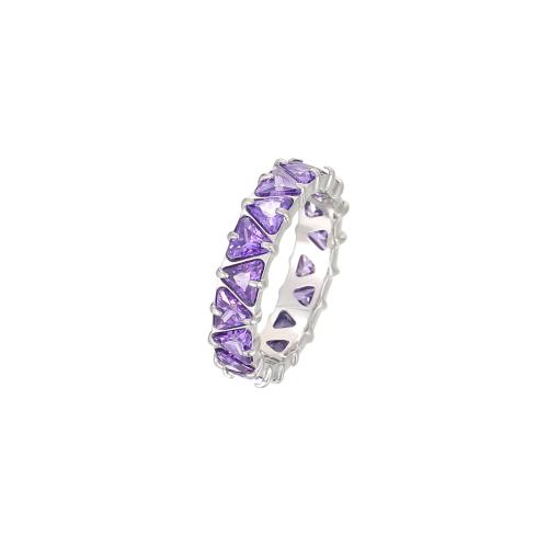 Zirkonia Edelstahl-Finger- Ring, 304 Edelstahl, Herz, Modeschmuck & verschiedene Größen vorhanden & Micro pave Zirkonia & für Frau, keine, verkauft von PC